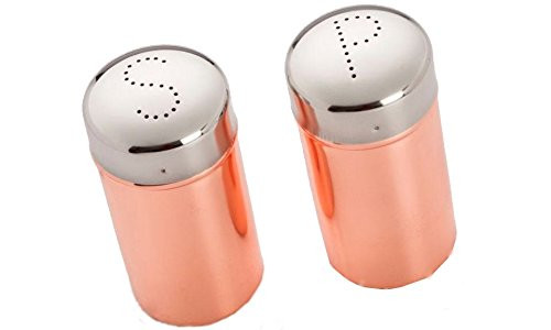 ExcelSteel Copper Salt and Pepper Shaker Set, Small