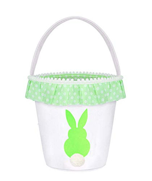 Viyorshop Easter Bunny Basket Bags, Easter Rabbit Hunt Canvas Basket Eggs Bags Bunny Tote Bag Bucket for Easter Eggs, Toys, Candy, Gifts -Green- Viyorshop Easter Bunny Basket Bags, Easter Rabbit Hunt Canvas Basket Eggs Bags Bunny Tote Bag Bucket for Easter Eggs, Toys, Candy, Gifts -Green-