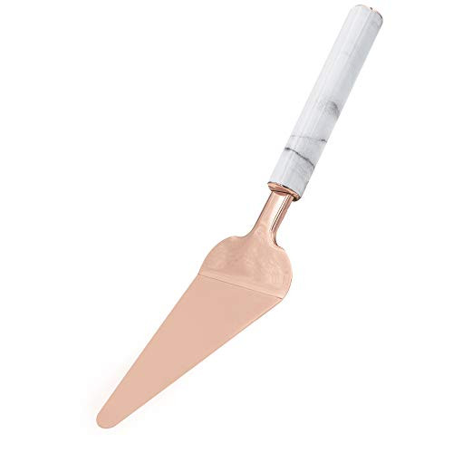 Chef Select Pie Server, Copper-Colored Steel, Marble Designed Handle