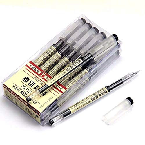 Sencoo 12 pack Black Gel Ink Pen Extra Fine Point Pens Ballpoint pen 0.35mm Black For Japanese Office School Stationery Students Pens