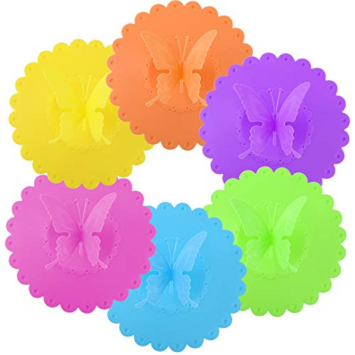 ME.FAN Silicone Cup Lids - Flower Cup Cover -6 Set- Anti-dust Airtight Seal Mug Cover - Hot Cup Lids/Hang Hole Design - Silicone Drink Cup Lids In Bright Colors ME.FAN Silicone Cup Lids - Flower Cup Cover -6 Set- Anti-dust Airtight Seal Mug Cover - Hot Cup Lids/Hang Hole Design - Silicone Drink Cup Lids In Bright Colors
