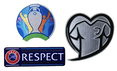 Set of 2020 2021 European UEFA Euro Cup Qualifiers Football Soccer Shirt Jersey Iron On Patch Badge