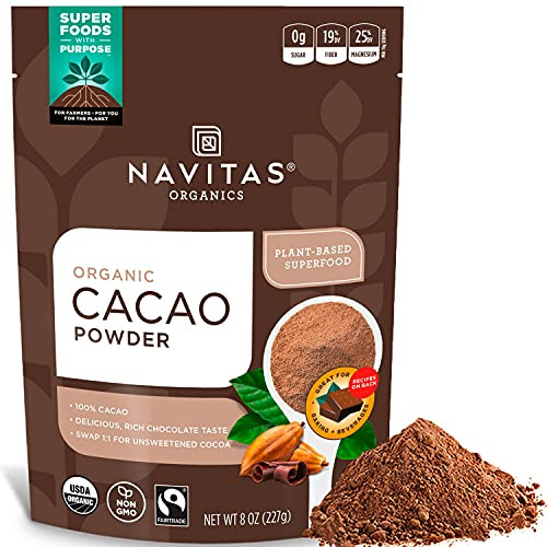Navitas Organics Cacao Powder, 8oz. Bag, 15 Servings Organic, Non-GMO, Fair Trade, Gluten-Free Navitas Organics Cacao Powder, 8oz. Bag, 15 Servings Organic, Non-GMO, Fair Trade, Gluten-Free