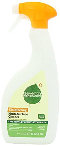 Seventh Generation Disinfecting Multi-Surface Cleaner, Lemongrass Citrus 26 fl oz -768 ml-