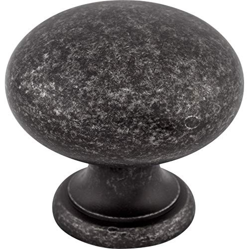 Top Knobs M283 Somerset II Collection 1-1/4" Mushroom Knob, Black Iron