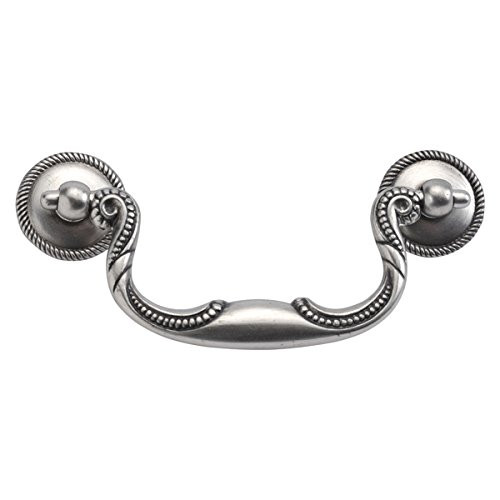 Hickory Hardware P3477-ST Manor House Cabinet Bail Pull, 3.5-Inch, Silver Stone