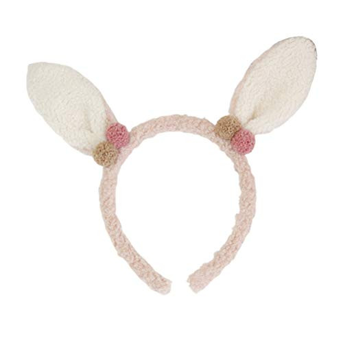 Minkissy Bunny Ears Headband Rabbit Costume Headband with Pom Pom Ball Plush Headband for Cosplay Masquerade Party Pink Orange Minkissy Bunny Ears Headband Rabbit Costume Headband with Pom Pom Ball Plush Headband for Cosplay Masquerade Party Pink Orange