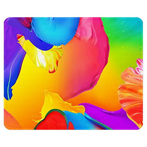 ITNRSIIET Gaming Mouse Pad with Stitched Edges, Premium-Textured Mouse Mat Pad, Non-Slip Rubber Base Mousepad for Laptop, Computer  and  PC, 10.2x8.3x0.12 inches, Bright Colors
