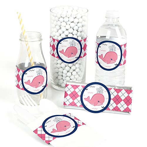 Tale of A Girl Whale - DIY Party Supplies - Baby Shower or Birthday Party DIY Wrapper Favors & Decorations - Set of 15 Tale of A Girl Whale - DIY Party Supplies - Baby Shower or Birthday Party DIY Wrapper Favors & Decorations - Set of 15