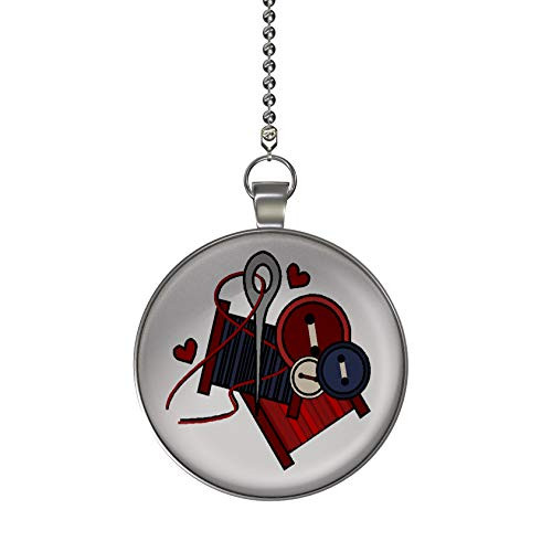 Gotham Decor Americana Sewing Fan/Light Pull Pendant with Chain