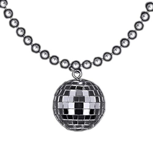 blinkee Disco Ball Charm Necklace On Silver Beads by