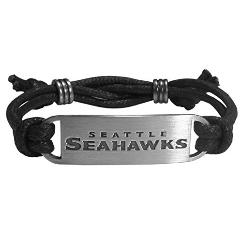 NFL Siskiyou Sports Fan Shop Seattle Seahawks Cord Bracelet Adjustable Black