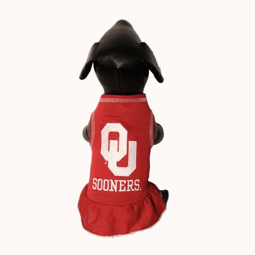NCAA Oklahoma Sooners Cheerleader Dog Dress -Team Color, X-Small-