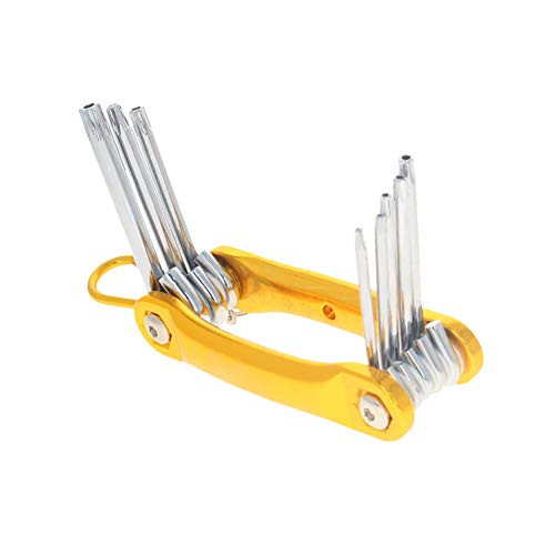 Utoolmart Folding Torx Hex Key Set 8 in 1 Metric Folding Combination Wrench Repair Tool Kit