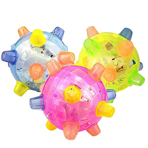 KUWEI Multicolored Bouncing Ball Pet Toy Flashing Pet Dog Ball for Games Pet Supplies Chew Toys Dog Toy Bouncing Ball
