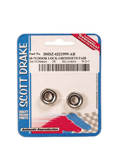 Mustang Grommet Door Lock Knob Stainless 1969 - 1973