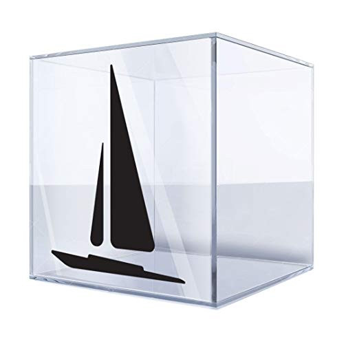 Vinyl Sticker Decal Sailing Boat Icon Atv Car Garage bike -5 X 4,23 In. - Vinyl color Black