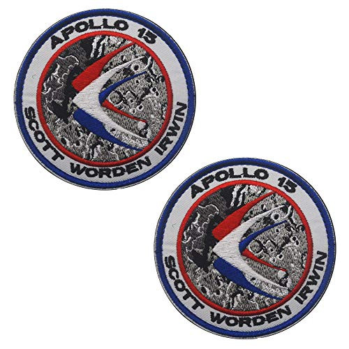 NASA Apollo 15 Space Mission Patch DIY Embroidered Patches Costume Applique Badge Set 3.15 Inch Sized