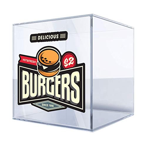 Vinyl Stickers Decals Burgers Beef Grill Barbecue Meat Spicy Fast Food Restaurant Garage Home Window 4 X 3,54 in.