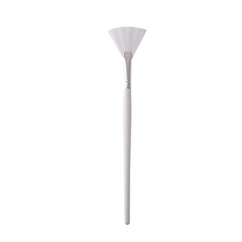 HEALLILY 1 Pc Fan Brushes Fan Cosmetic Applicator Fan Brushes Fan Facial Brushes Fan Applicator Brush for Mud Cream Makeup Beauty -White-