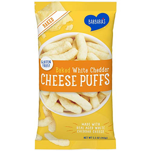 Barbara's Bakery Cheese Puffs, Baked White Cheddar, 5.5 Oz Bag