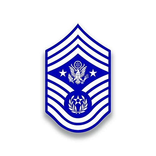 DHDM Designs USAF E9 CMSAF Chief Master Sergeant of The Air Force 5-Inch Rank 2-Pack Premium Quality Vinyl Decal Stickers - Laminated with UV Protective Laminate - PD3035