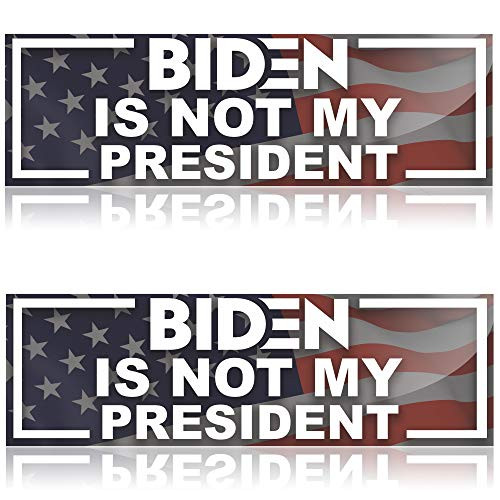 Biden Not My President Bumper Sticker -2 Pack- Adhesive American Car Stickers Trump Decals