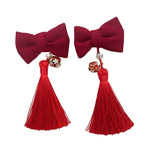 ZEXIN Chinese Style Hair Clips Red Hair Accessories Fashion Tassel Hair Ball Flower Hairpins Pearl Clip Bow Duckbill Clip Kid BB Hair Clips-2,red- ZEXIN Chinese Style Hair Clips Red Hair Accessories Fashion Tassel Hair Ball Flower Hairpins Pearl Clip Bow Duckbill Clip Kid BB Hair Clips-2,red-