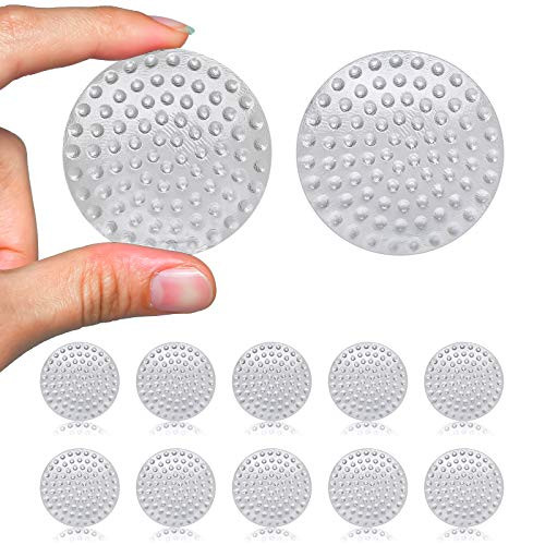 10 Pcs Golf Door Stoppers Wall Protector Adhesive Reusable Silicone Door Knob Stopper for Wall Clear Small Door Handle Bumper Protector Wall Shield  and  Silencer