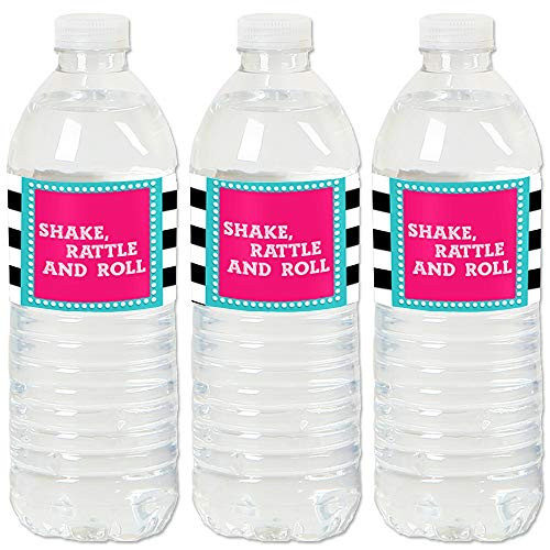 50's Sock Hop - 1950s Rock N Roll Party Water Bottle Sticker Labels - Set of 20 50's Sock Hop - 1950s Rock N Roll Party Water Bottle Sticker Labels - Set of 20