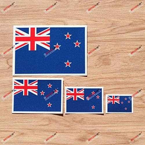 New Zealand Flag Vinyl Decal Sticker - 4 Pack Reflective, 2 Inches, 3 Inches, 4 Inches, 6 Inches - for Car Boat Laptop Cup Phone