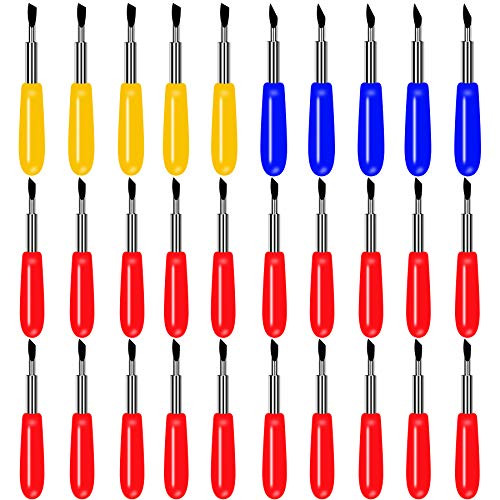 DFSHOW 30Pcs Cutting Blades for Cricut Explore Air/Air 2/Maker, 30 45 60 Degree Deep Cut Vinyl Fabric Replacement Blades for Cricut Maker Machines