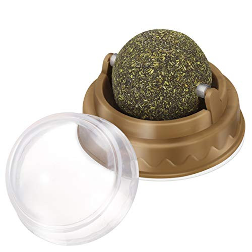 VILLCASE Catnip Balls - Pure Natural Mint Leaf Rotating Interactive Cat Toys, Cat Removal Hairball Toys Can Be Sticky On Wall, Teeth Cleaning Catmint Toy for Cat, Kitten,Playing Chewing VILLCASE Catnip Balls - Pure Natural Mint Leaf Rotating Interactive Cat Toys, Cat Removal Hairball Toys Can Be Sticky On Wall, Teeth Cleaning Catmint Toy for Cat, Kitten,Playing Chewing