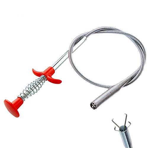 Flexible Grabber Claw Pick Up Reacher Tool With 4 Claws Bendable Hose Pickup Reaching Assist Tool for Litter Pick, Home Sink, Drains, Toilet -24 inch-