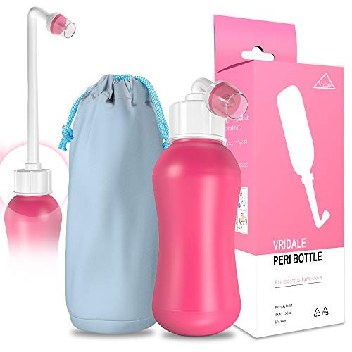 Vridale Peri Bottle for Postpartum Care - Upside Down Portable Bidet Bottle MomWasher for Perineal Recovery, Cleansing After Birth and Hemorrhoids, with Travel Bag Included Vridale Peri Bottle for Postpartum Care - Upside Down Portable Bidet Bottle MomWasher for Perineal Recovery, Cleansing After Birth and Hemorrhoids, with Travel Bag Included
