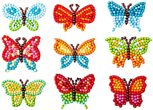 DIY 5D Butterfly Diamond Painting Stickers Kits for Kids Mosaic Diamond Sticker Paint by Numbers Kits Art Mosaic Stickers for Adult-LD-0030-