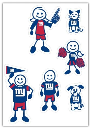 NFL Siskiyou Sports Fan Shop New York Giants Family Decal Set Small One Size Team Color