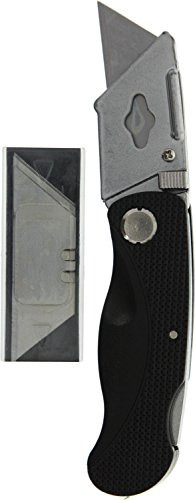 Easy Blade Release 6" Folding Utility Knife with 5 Extra Blade