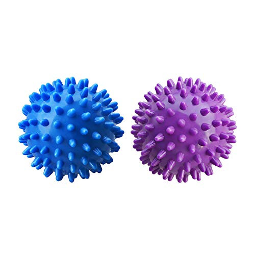 Professional Massage Balls Foot Ball Foot Massager Spiky Roller for Deep Tissue Trigger Point Plantar Fasciitis Reflexology Stress Therapy Myofascial Release-Blue plus Purple- Professional Massage Balls Foot Ball Foot Massager Spiky Roller for Deep Tissue Trigger Point Plantar Fasciitis Reflexology Stress Therapy Myofascial Release-Blue plus Purple-