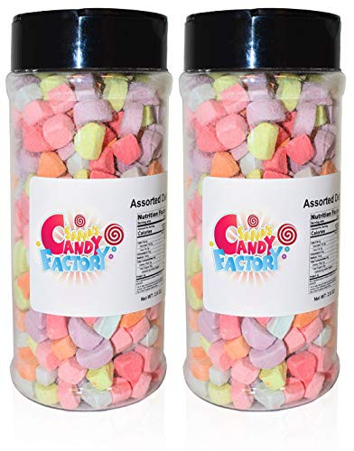 Sarah's Candy Factory Variety Dehydrated Marshmallow Bits, Vanilla Marshmallows in Jar, Assorted Marshmallows in Jar -Assorted-Assorted-