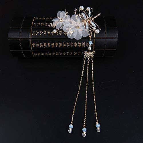 DAWEIF Chinese HANFU Traditional Classical Style Tassel Hairpin Hair Accessories Vintage Flower Hair Clips Elegant Headwear DAWEIF Chinese HANFU Traditional Classical Style Tassel Hairpin Hair Accessories Vintage Flower Hair Clips Elegant Headwear