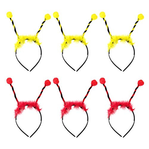 Amosfun 6Pcs Kids Bee Ball Headband Costume Ball Head Bopper Party Cosplay Hair Hoop Animal Tentacle Headband Bee Costume Props