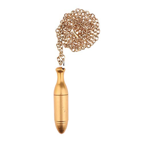 menolana Roll on Bottles Necklace with Metal Roller Ball for Essential Oils Perfume - Golden
