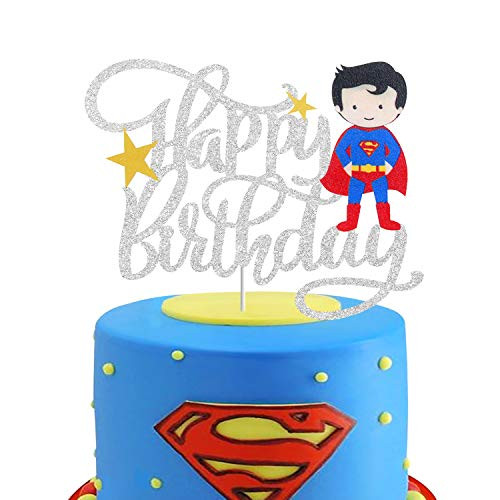 Happy Birthday Super Hero Cake Topper Marvel Avengers Theme Cake Decor Children Cartoon First Birthday Party Decorations