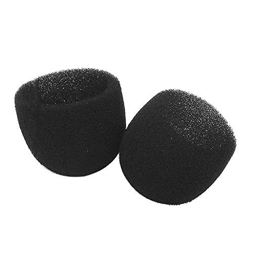 RTYUBV Foam Microphone Covers,Black Round Ball Shape Microphone Cap Windscreen Grill Inner Foams Sponge for Mic Cover