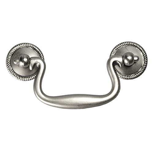 Hickory Hardware P8049-ST Manor House Bail Cabinet Pull, 3-Inch, Silver Stone
