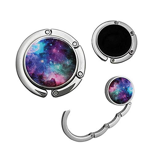 Foldable Purse Hook Handbag Hangers for Table, Purse Hanger Holder for Tables,Women's Handbag Storage Folding Decor Table Hook -Starry Sky-