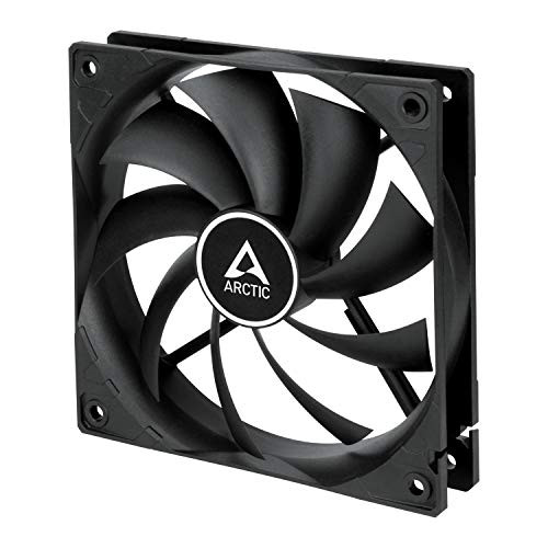 ARCTIC F12 PWM - 120 mm PWM Case Fan, PWM-Signal regulates Fan Speed, Very Quiet Motor, Computer, Fan Speed- 230-1350 RPM - Black