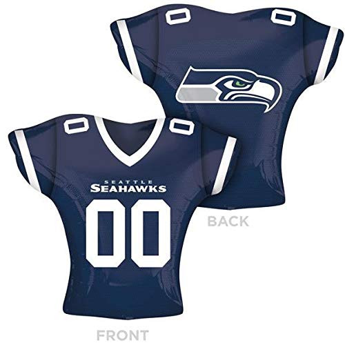 Anagram NFL Seattle Seahawks Football Jersey Foil Balloon, 24", Multicolored