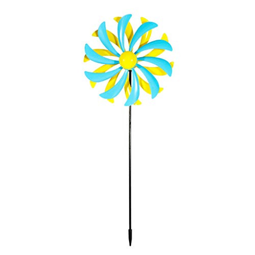 scwopeuer Double Layers Wind Spinners Lawn Pinwheels Windmill Party Pinwheel Wind Spinner,Decorative Windmills for The Yard